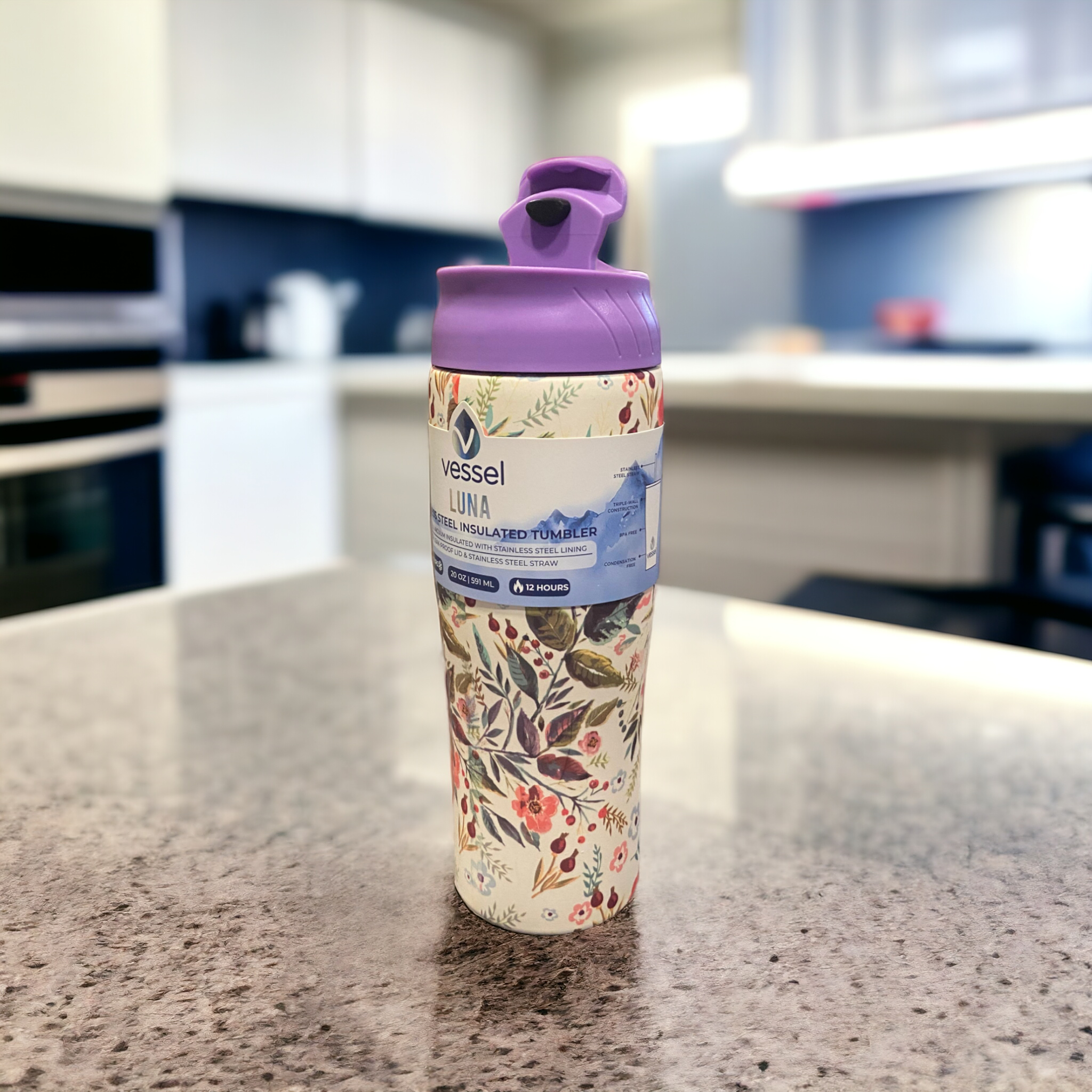 Stainless Steel Insulated Tumbler-Purple