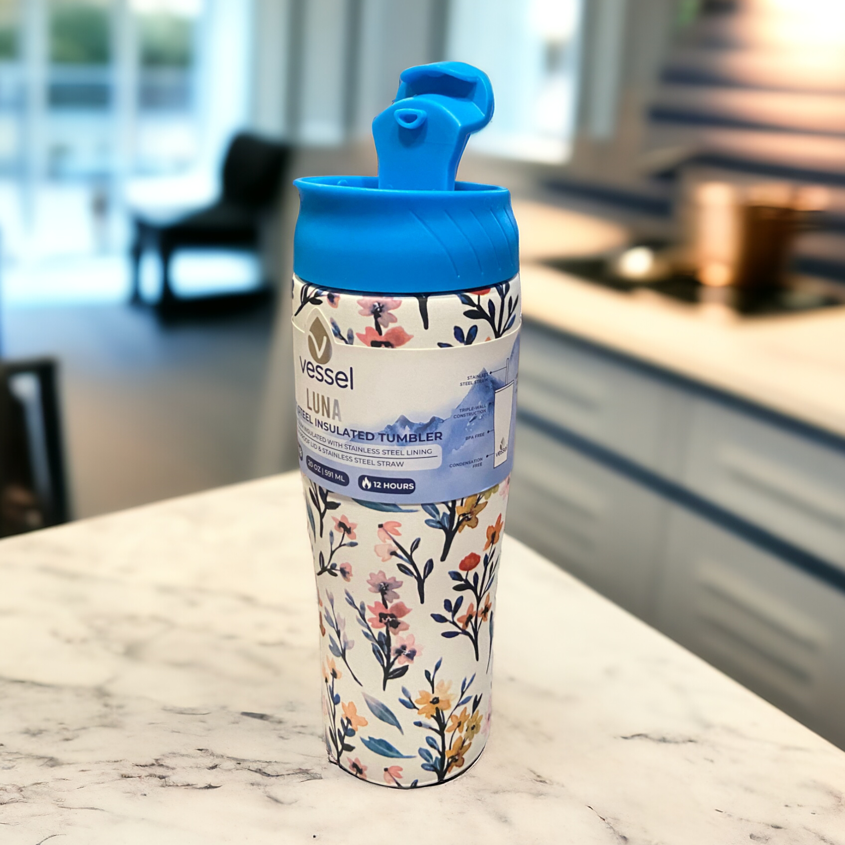 Stainless Steel Insulated Tumbler-Blue