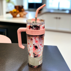 Stainless Steel Vacuum Tumbler-Pink