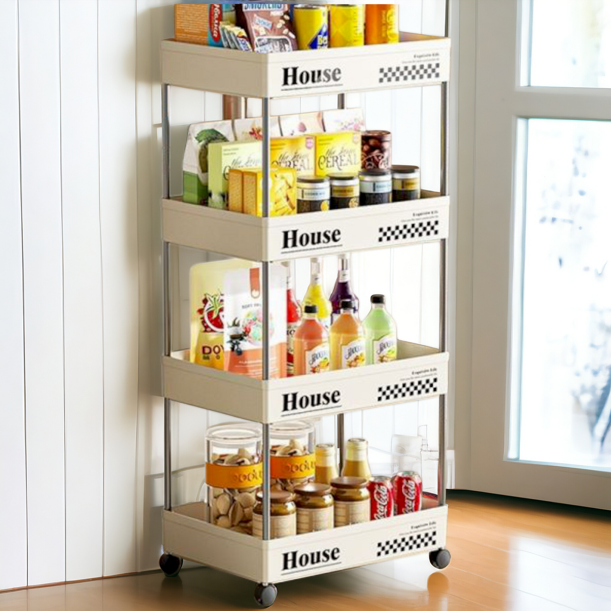 4 Tier Multi Purpose Storage Trolley