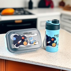 Lunch Box with Bottle-Sky Blue