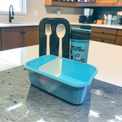 Lunch Box with Bottle-Sky Blue