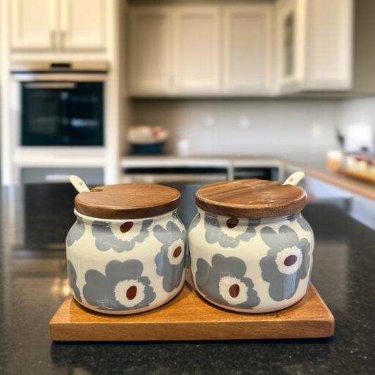 2 Pcs Sugar Pot Set