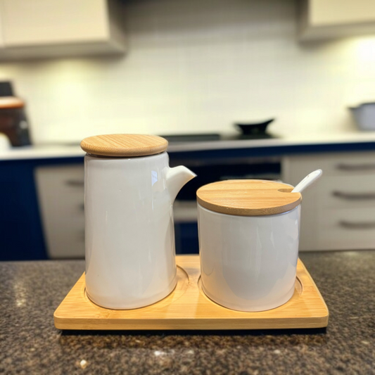 2 Pcs Kettle and Sugar Pot Set