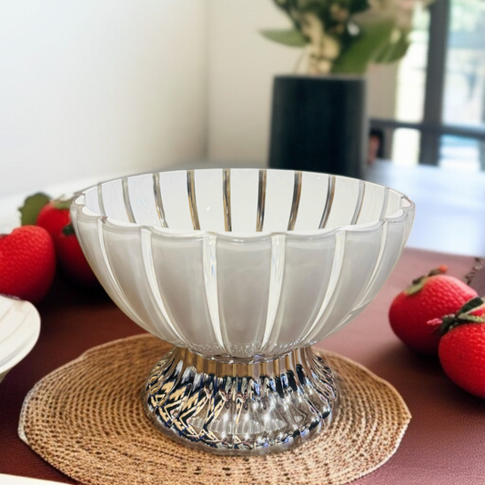 Elegant Design Fruit Bowl-White
