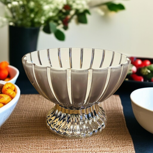 Acrylic Lining Design Bowl-Grey