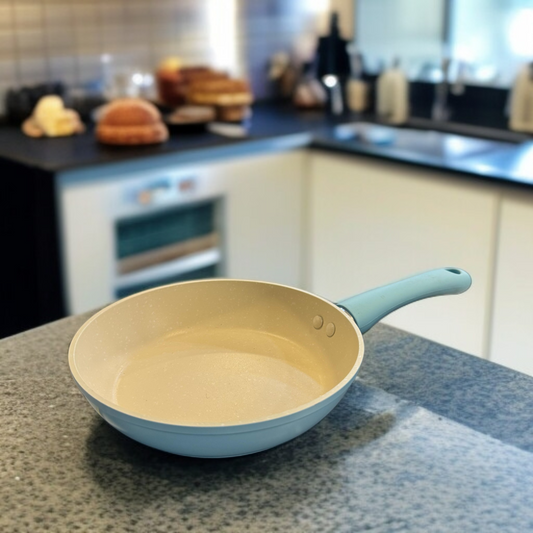 Marble Coating Frying Pan 12cm-Sky blue