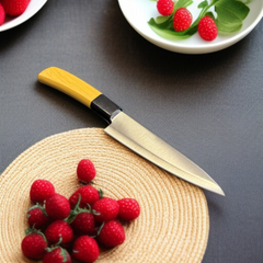 Wood Handle Steel Knife-D1