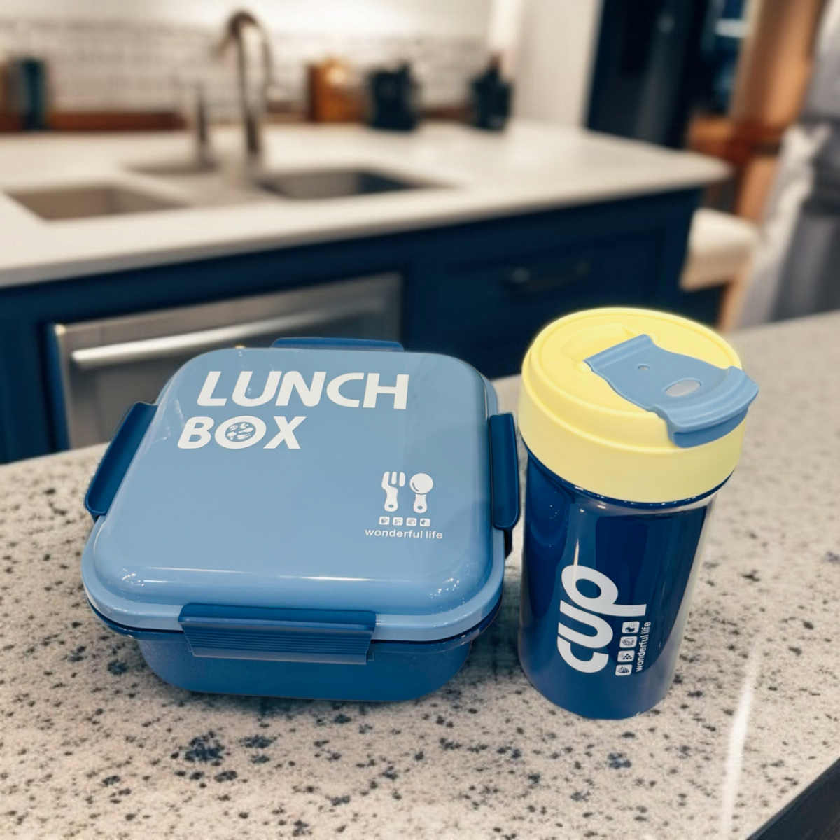 LunchBox with Bottle -Blue