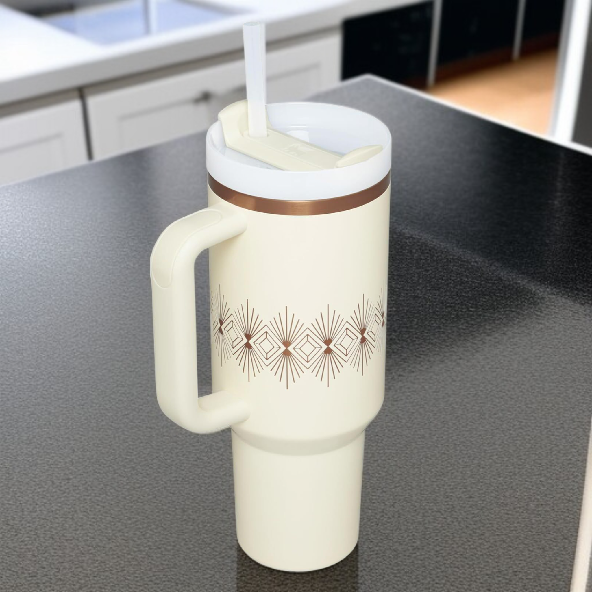 Stanley Thermos Cup Glossy Printed-White