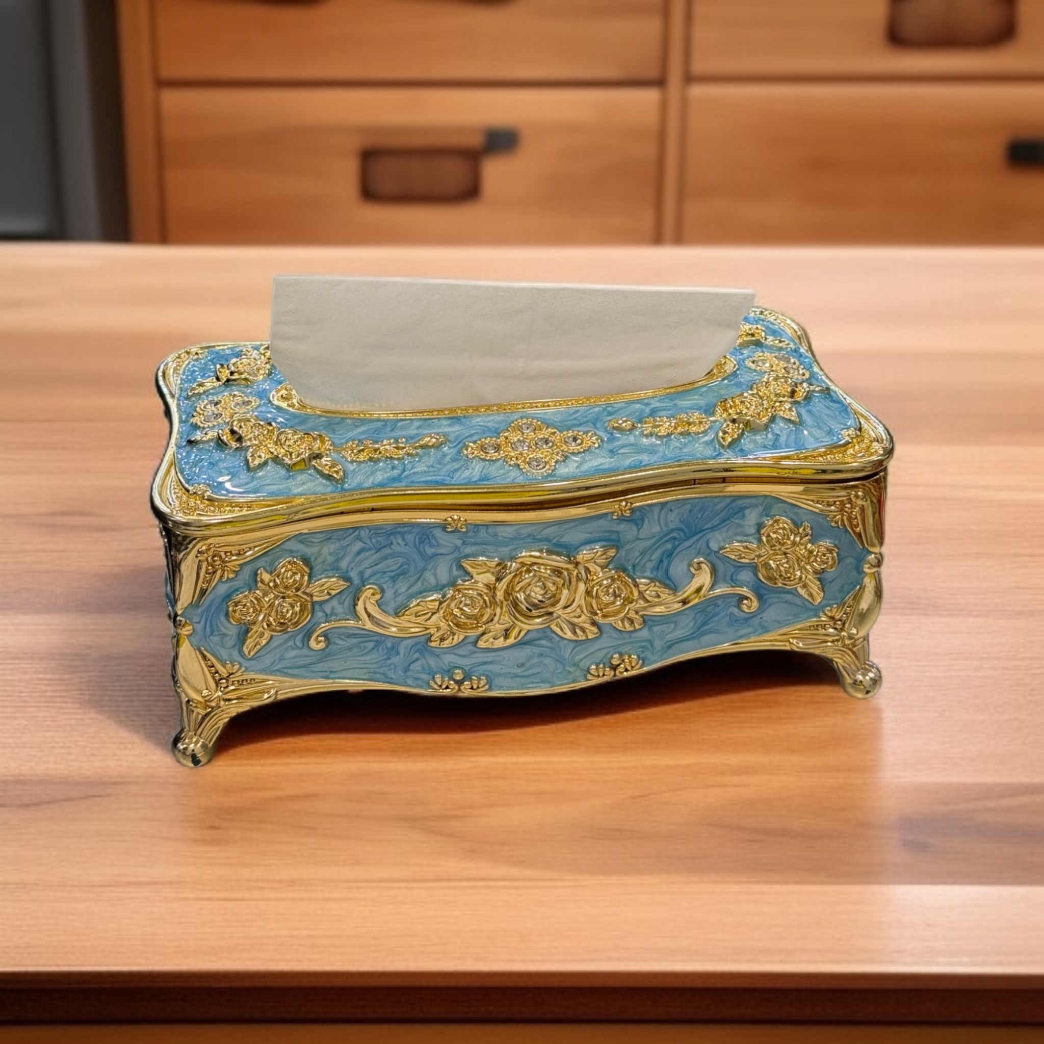 European Style Tissue Paper Box Case-Sky Blue