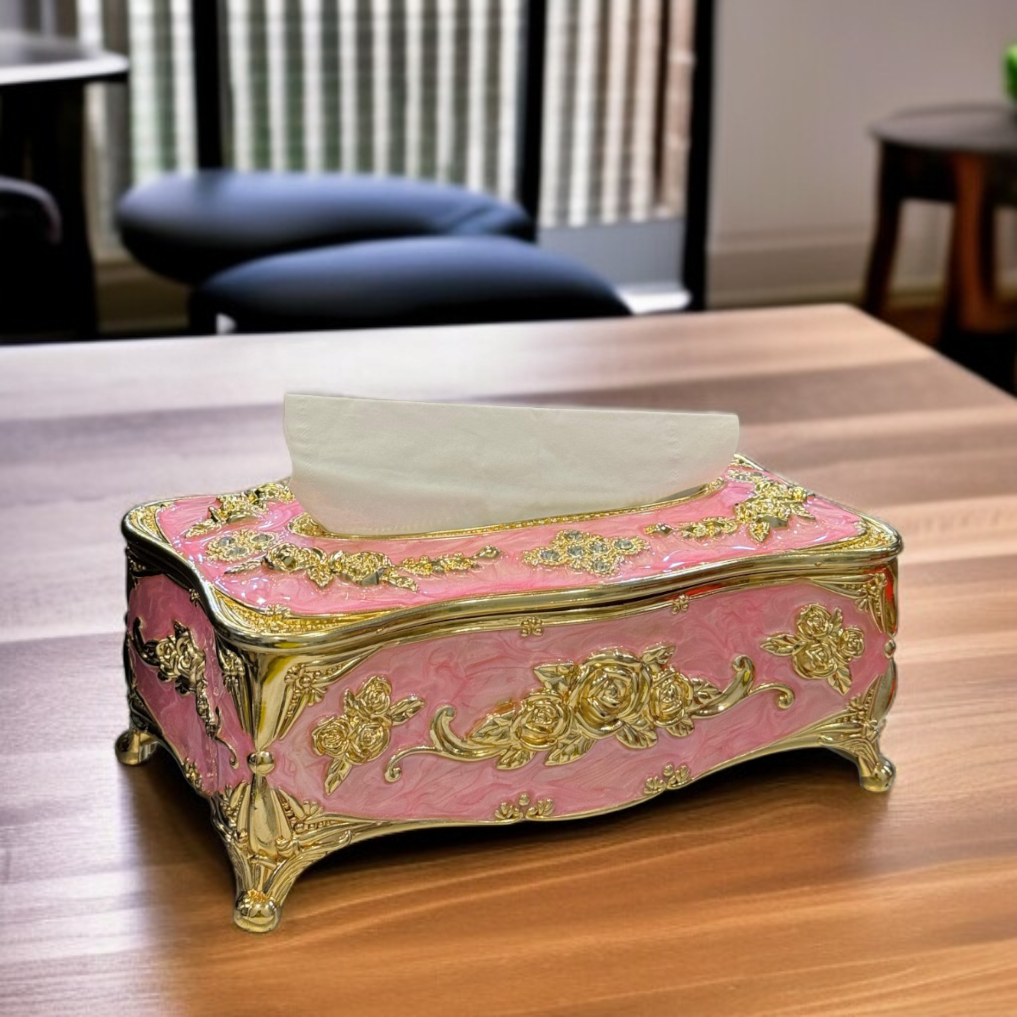 European Style Tissue Paper Box Case-Pink