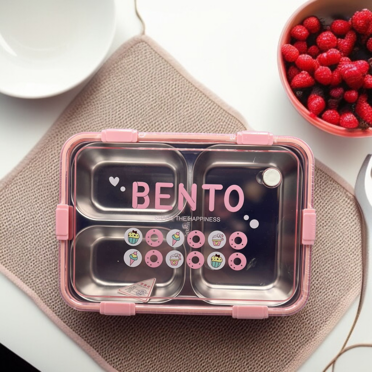 3 Compartment Stainless Steel Lunch Box