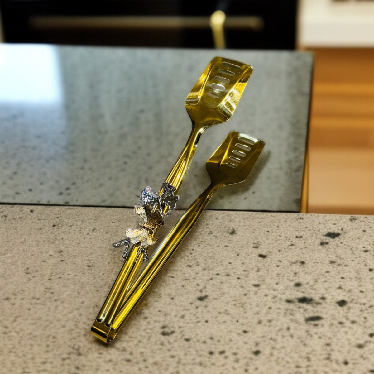 Butterfly Design Golden Tong-D2