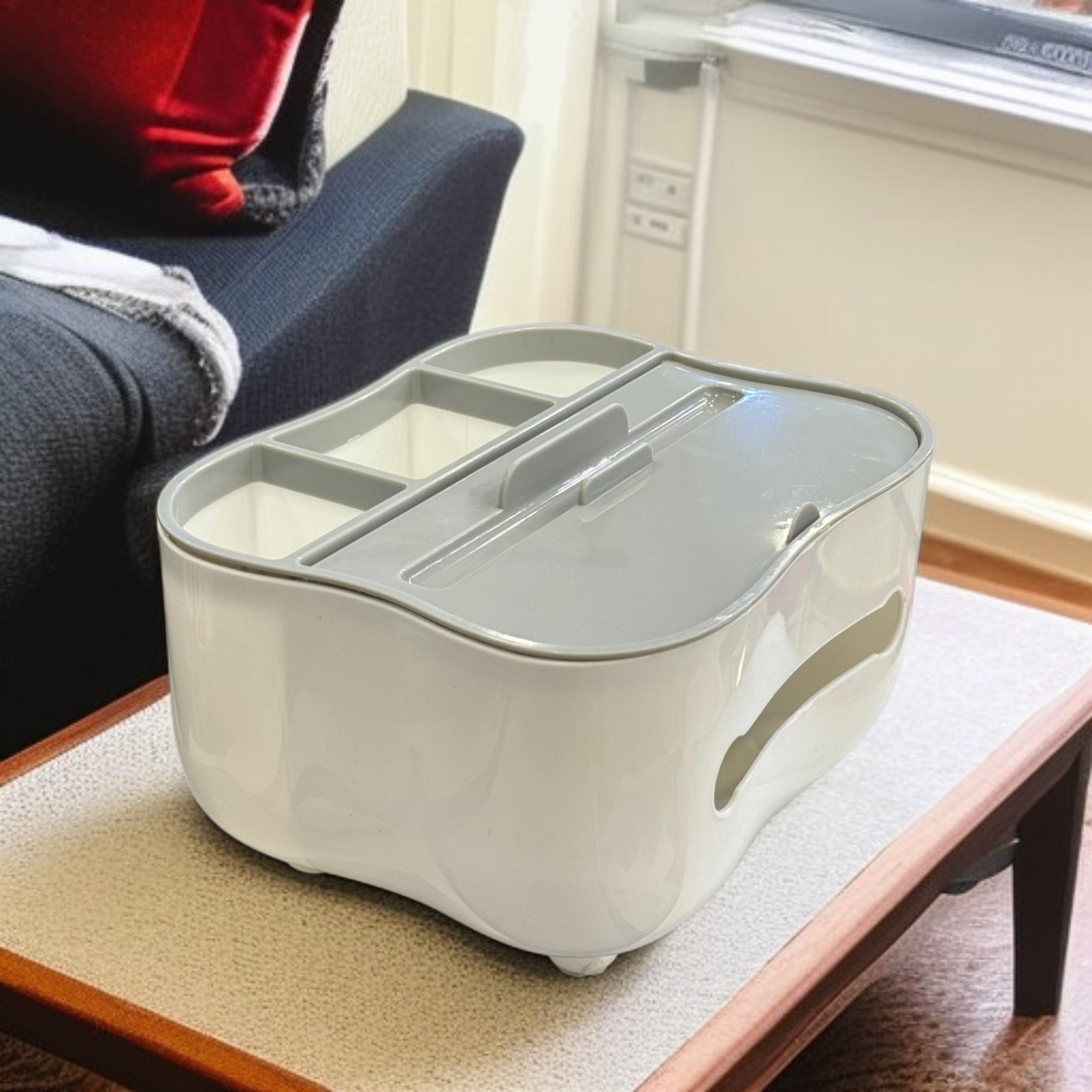 Multifunctional Napkin Storage Box-Grey