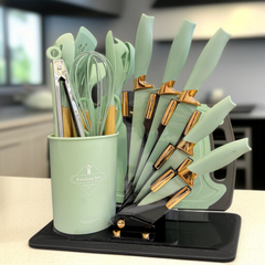 19 Pcs Kitchen Utensils Set-Light Green