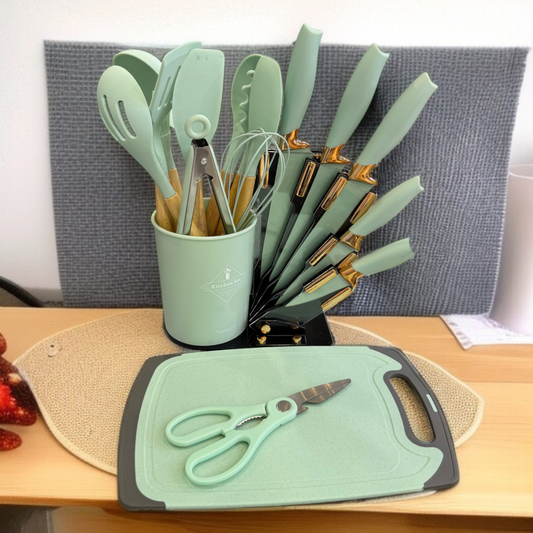 19 Pcs Kitchen Utensils Set-Light Green