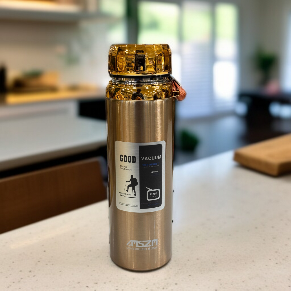Vacuum Insulated Travel Bottle-Golden