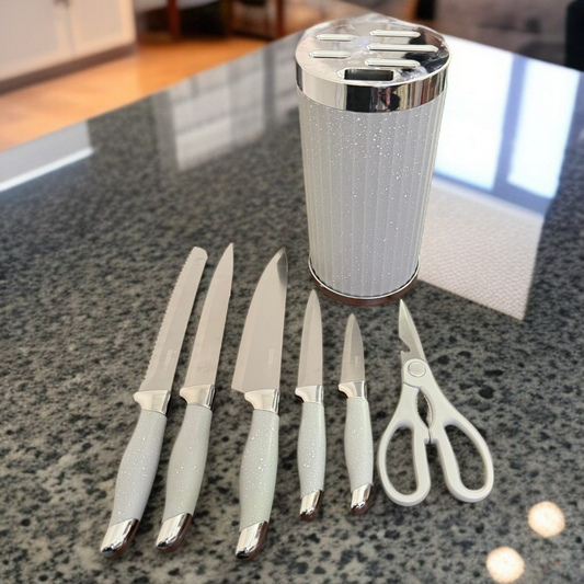 7-Piece Knife Set with Storage Box-D2