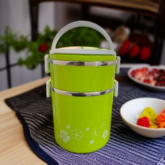 Double Layer Lunch Box-Green