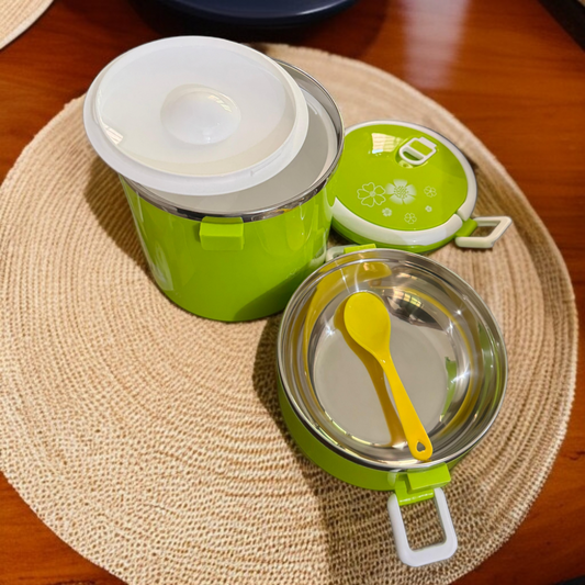 Double Layer Lunch Box-Green