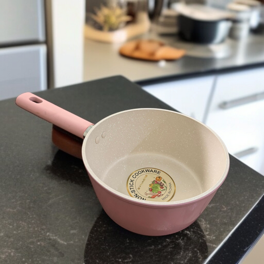 Marble Coating Sauce Pan Pink-16cm