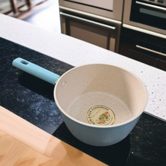 Marble Coating Sauce Pan Sky blue-18cm