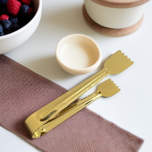 Golden Mini Ice Tong