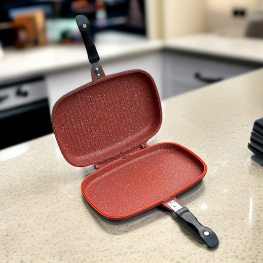 Double Sided Grill Pan 36cm(Red)