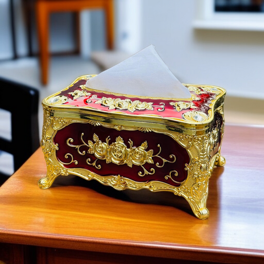 Elegant Tissue Box Small-Red