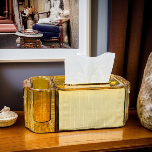 Acrylic Luxury Tissue Organizer-Brown