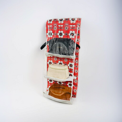 6 slots Bag Holder organizer (Red Ajrak)