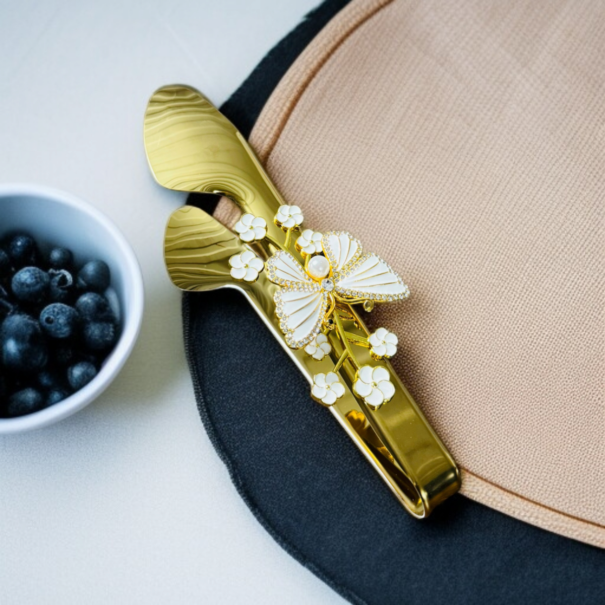 Butterfly Design Golden Tong-D5