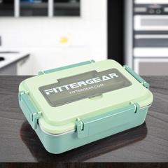 Fittergear 2 Compartment Lunchbox-Green