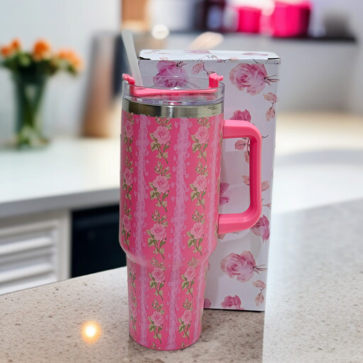 Flower Design Tumbler-D5