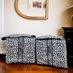 110GSM Cloth Storage Bag 1 Pc Black(Polka Dot)