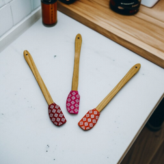 Wooden Handle Silicone Spatula -S