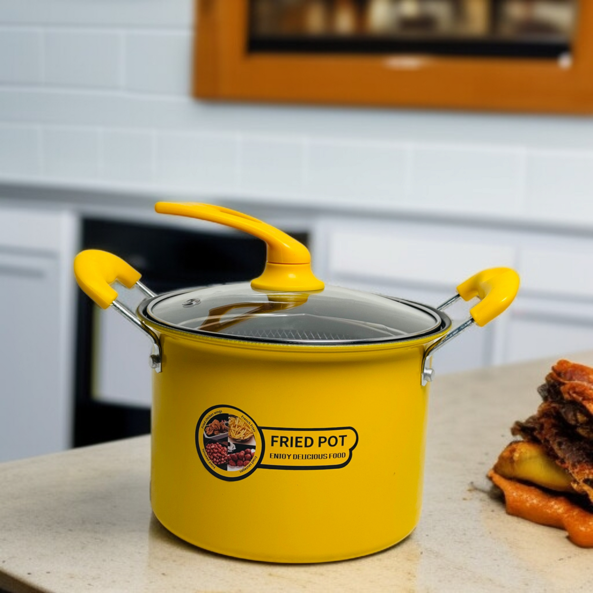 Mini Deep Fryer Pot with Stainer-2L