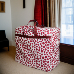 110GSM Non-Woven Luggage Mehroon (Polka Dot)