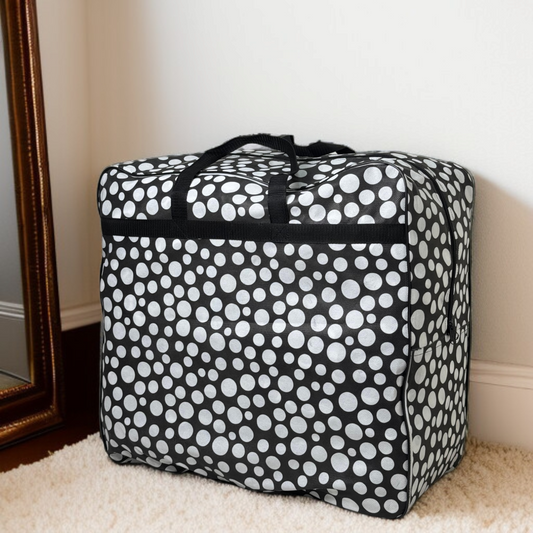 110GSM Non-Woven Luggage White (Polka Dot)
