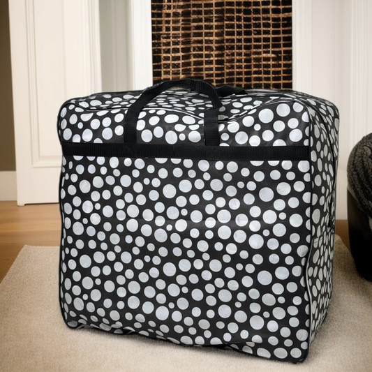 110GSM Non-Woven Luggage White (Polka Dot)