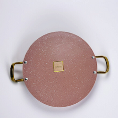 Double Handle Marble Tawa Pink-31cm