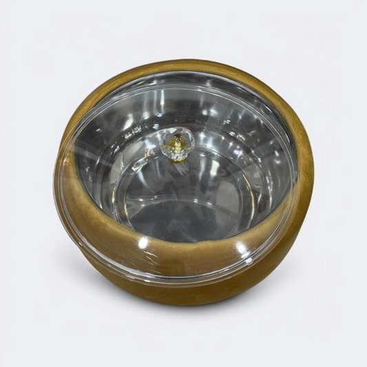 Plain Stainless Steel Velvet Naan Box-Golden