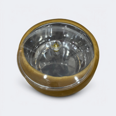 Plain Stainless Steel Velvet Naan Box-Golden