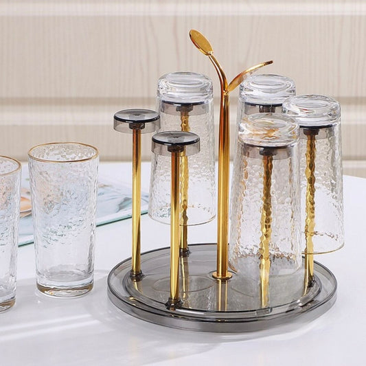 6 Hook Metal Glass Holder