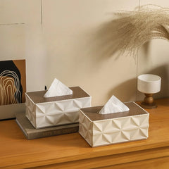 Moder Tissue Box with Wooden Lid