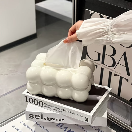 Bubble Shape Tissue Box-OffWhite