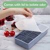 Big Size 8 Grid Silicone Ice Cube Tray (With Lid)
