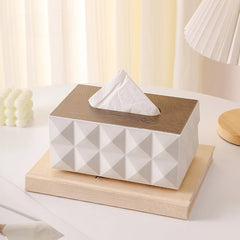 Moder Tissue Box with Wooden Lid