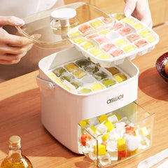 Double Layer Ice Cube Tray with Bin